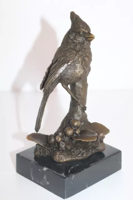 Bronze Skulptur / Figur ,"Vogel a.Ast", signiert Milo, Höhe 14cm , 0,6Kilo /!42