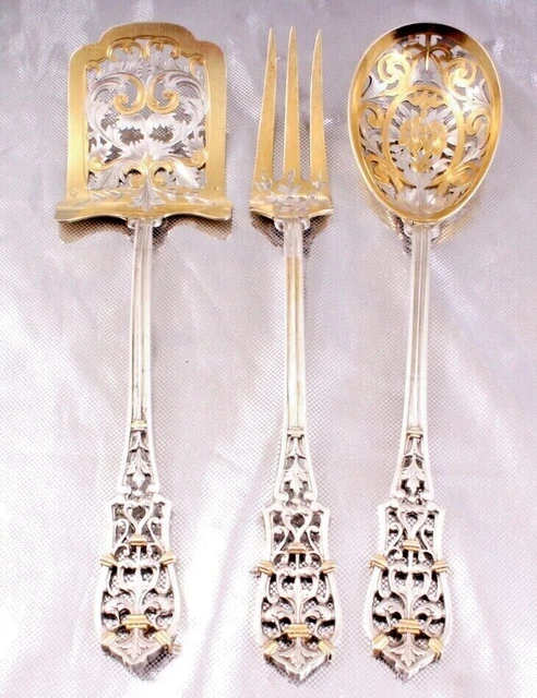 Exceptional france 19th Henri GABERT service for your Bar sterling silver gilded