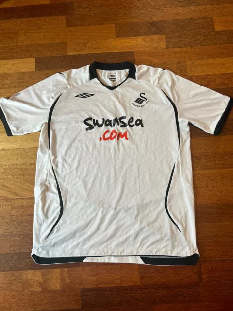 Swansea City white home shirt 2008/09 Umbro XL  rare classic -mark (see photo)