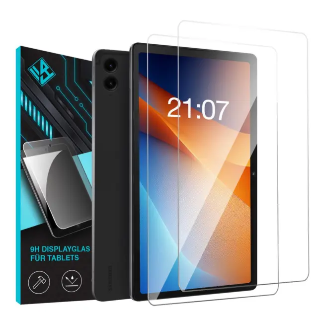 2x 9H Schutzglas für Samsung Galaxy Tab S9 FE+ 12.4 Zoll 2023 Displayglas Tablet