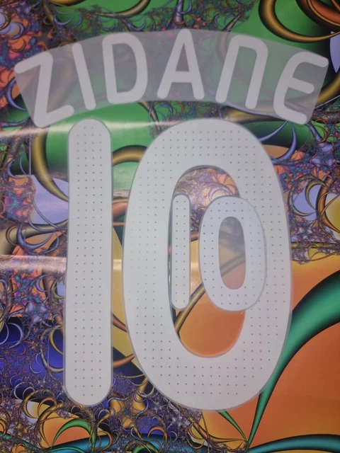 Flocage ZIDANE #10 Maillot blanc France FFF + Patch Coupe du