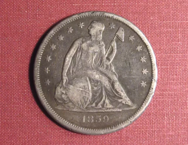 1859-O Seated Liberty Dollar - Very Strong Reverse Strike, Light Obverse Issue