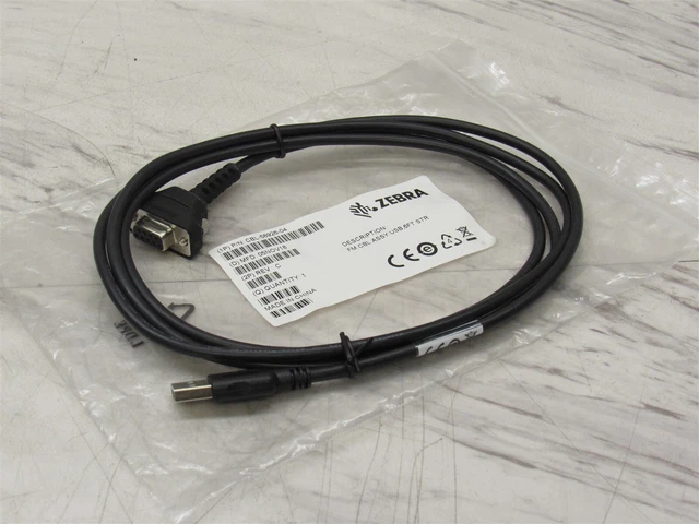 NEW Genuine Zebra 6FUSB to Female RS232 Data Transfer Cable CBL-58926-04