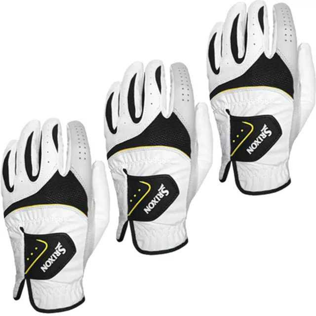 Srixon Herren linke Hand Golfhandschuhe Hi-Brid linke Hand Golfhandschuh weiß schwarz