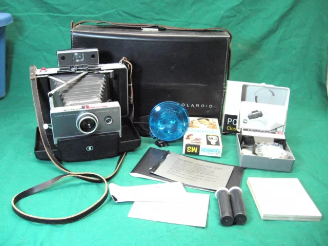 Polaroid Automatic 100 Land Camera Flash Manual Close Up Kit Case, Guaranteed