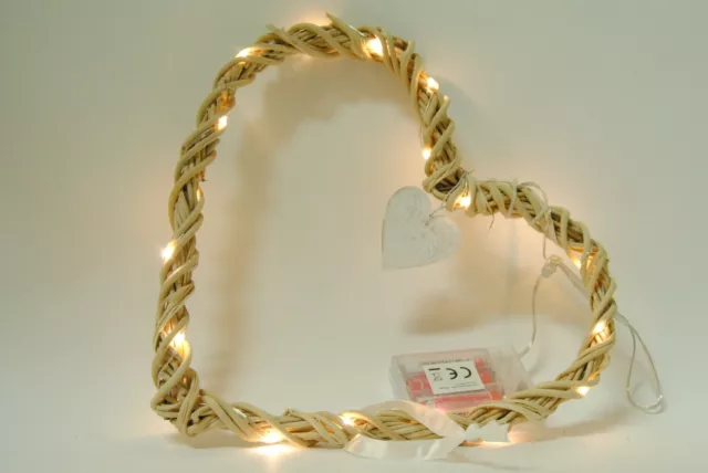 Habitat solar led wicker heart light clearance
