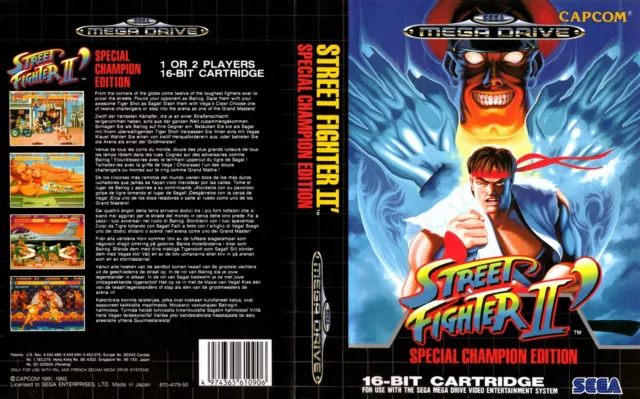 - Street Fighter 2  Mega Drive PAL Replacement Box Art Case Insert Cover Only