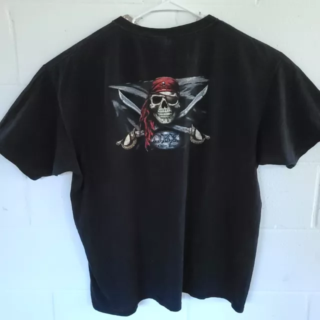 VINTAGE OUTER BANKS OBX North Carolina Pirate Skull T-Shirt - Netflix ...