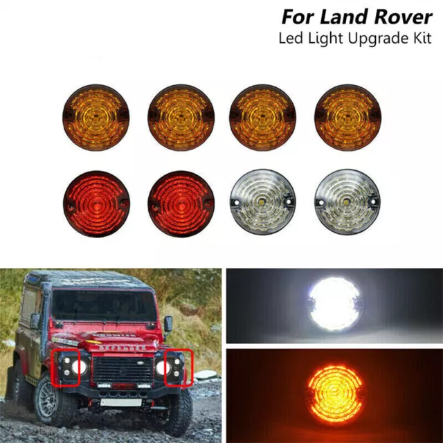 8x komplettes LED-Licht-Lampen-Upgrade-Kit für Land Rover Defender 1990-2016