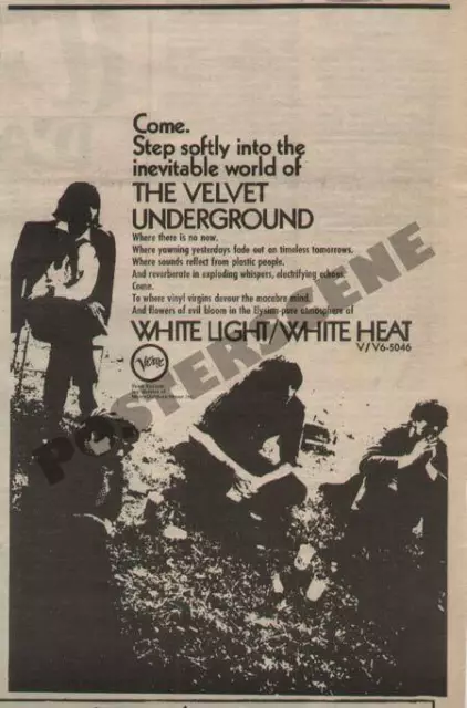 Velvet Underground Whisky Concert Ad 1968 Original