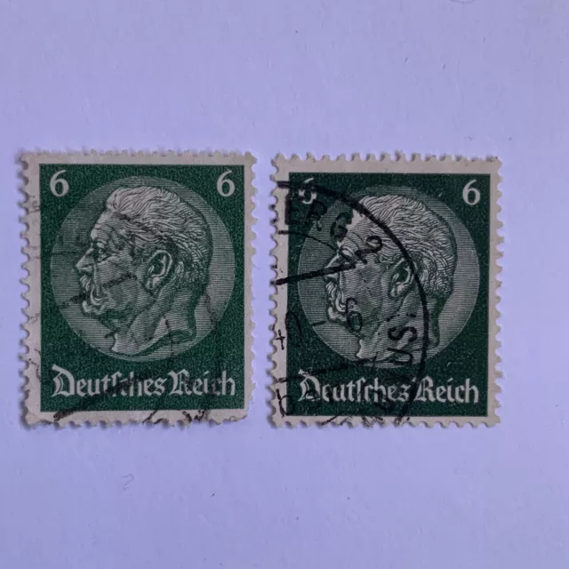 Briefmarke Hindenburg 6 Pfennig, gestempelt , Deutsches Reich