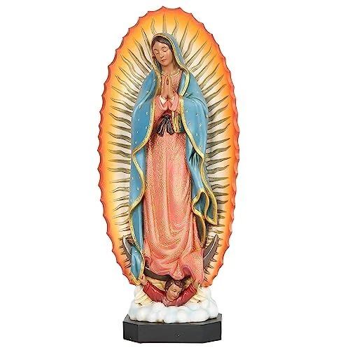 BC BUILDCLASSIC Our Lady of Guadalupe Figure, Catholic Figurine, 7 inch H,