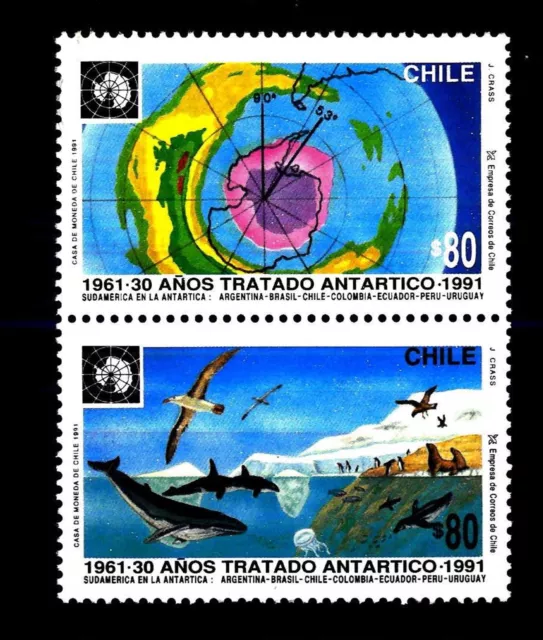 CHILE - CILE - 1991 - 30 anni del Trattato Antartico - (B)