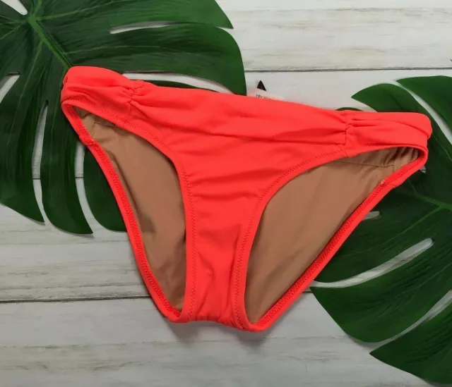 NWT NEW J. CREW NEON GLAMOUR GIRL HIPSTER BIKINI SWIM BOTTOMS b8868 NPA PAPAYA