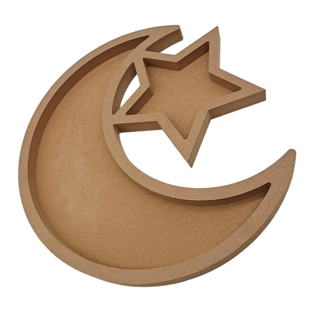 BFYDOAA Plateau De Service Pour L'Aïd, Plateau De Ramadan, Lune Et