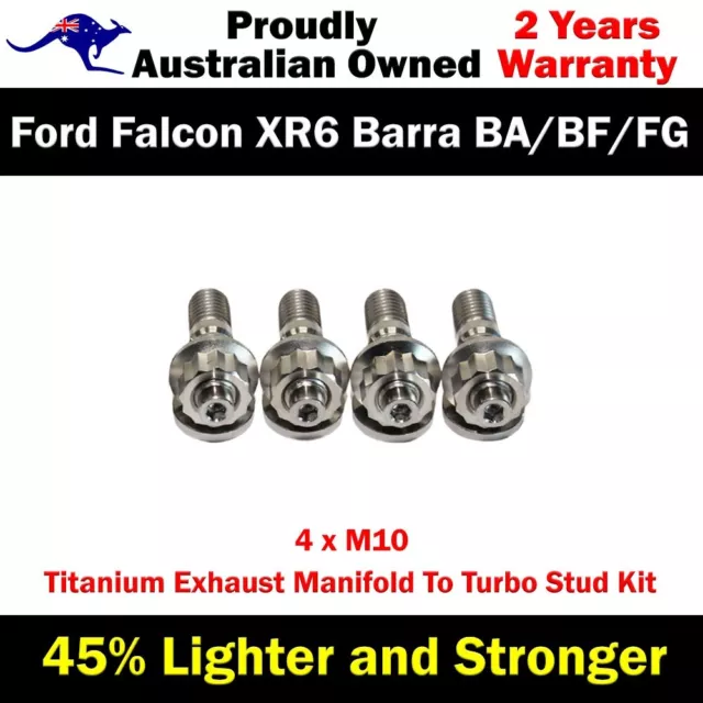 Titanium Exhaust Manifold To Turbo Stud Kit For Ford Falcon XR6 BA/BF/FG 4.0L