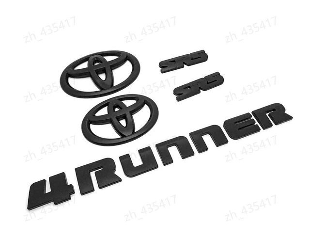 NEW FOR 2010 - 2024 TOYOTA 4RUNNER SR5 MATTE BLACKOUT EMBLEM OVERLAY ...