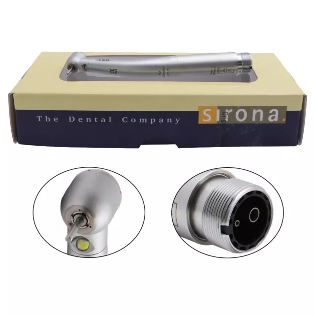 Sirona T3 Racer Borden Dental High Speed Handpiece LED Fiber Optic Torque 2Holes