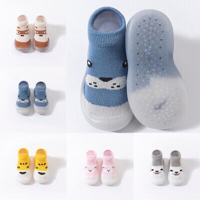 Girls Toddlers Boys Kids Baby Anti-slip Nweborn Slippers Warm Sock Shoes Size UK