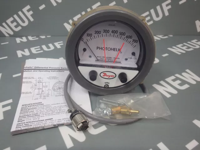 3000Mr     - Dwyer -   3000Mr / Photohelic Pressure Differential Gauge    Neuf