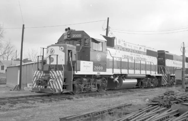 Durham and Southern Railway  #2000  Apex, NC.  February 1976  (03)