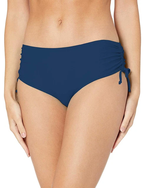 Women's Side Tie Bikini Swim Bottom Swimsuit, Navy,, Navy, Size Medium N9Sf