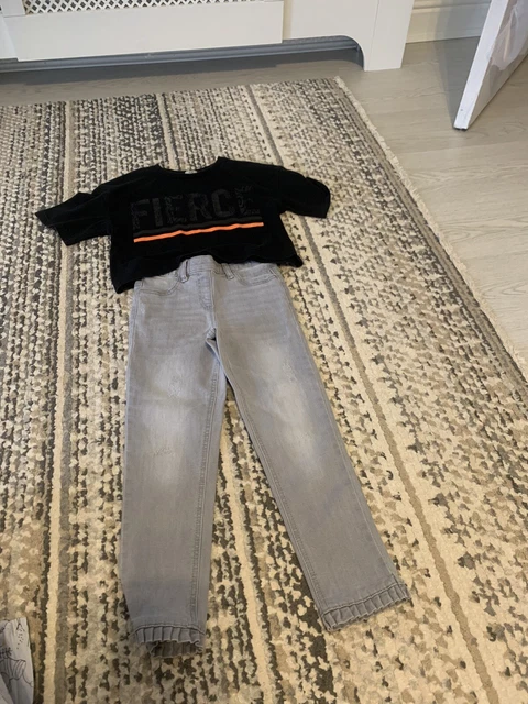 Top ragazza Next jeans e River Island 7-8 anni