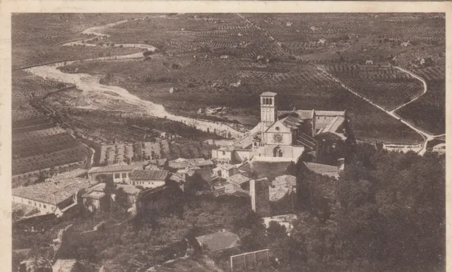 Cartolina *6 Assisi Perugia S.francesco Veduto Dalla Rocca Maggiore Viagg. 1928