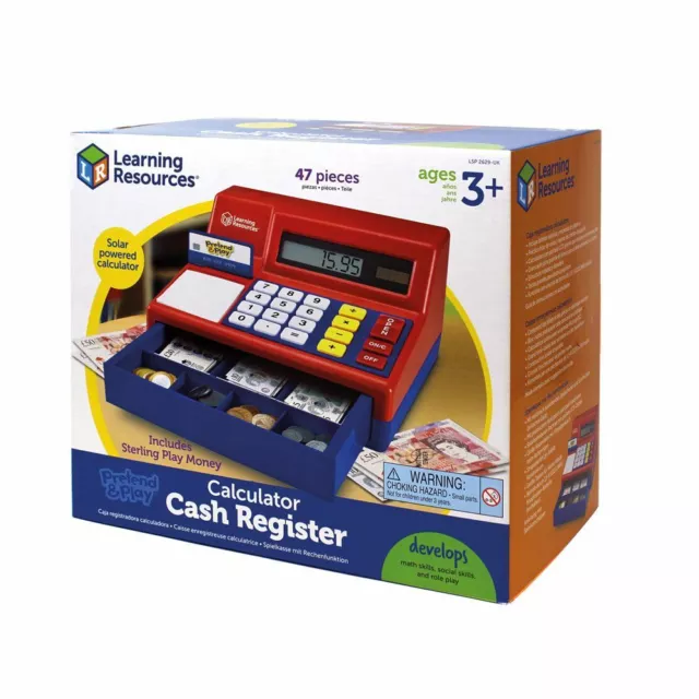 Children's Toy Cash Register  - Pretend and Play Kid's Till with Play Money