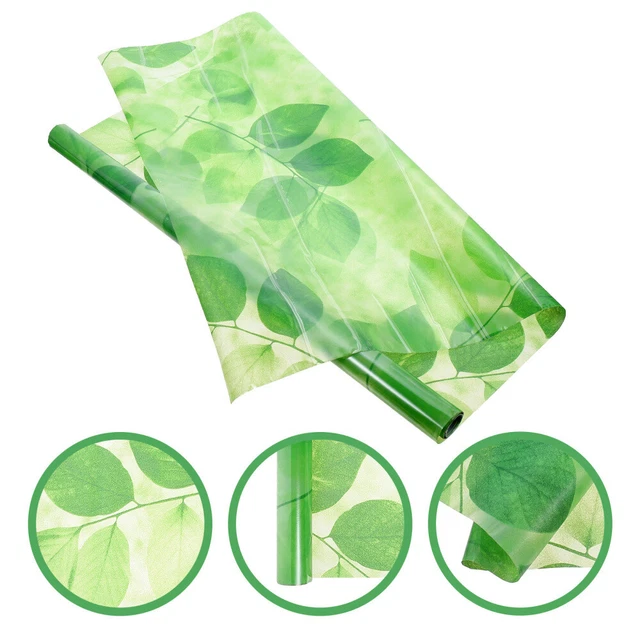 1 rollo de patrón de hoja pegatina ventana opaca anti-peeping ventana-