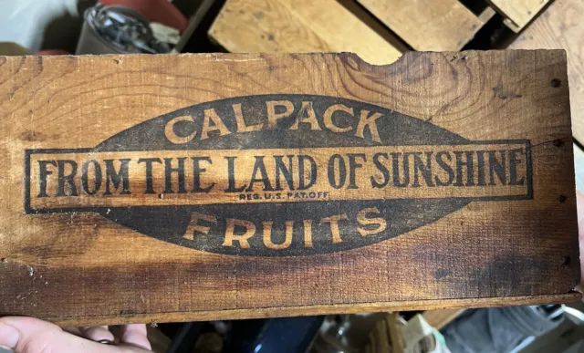 Antique Superior Brand Peaches The Land Of Sunshine CalPak  CA Wooden Create