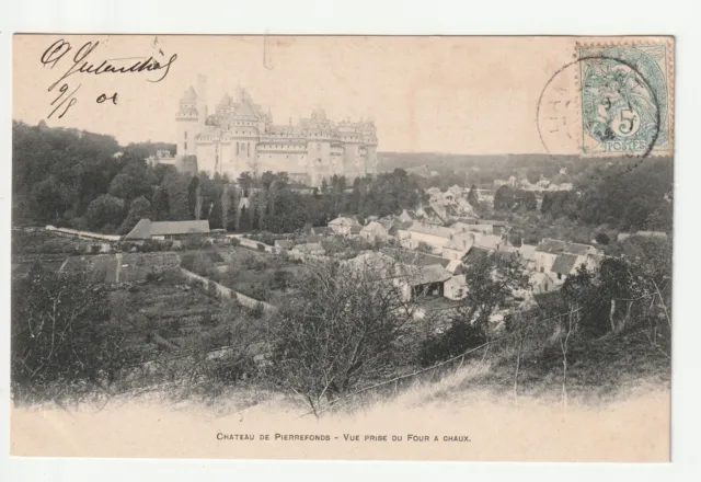 PIERREFONDS - Oise - CPA 60 - le Chateau vue prise du four à Chaux