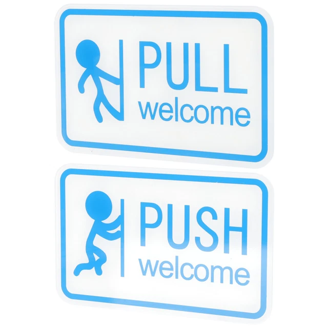 Push Sign Office PUSH-PULL SIGNAGE OFFICE Sign Sign Front Door Push Sign Entrance Door ...
