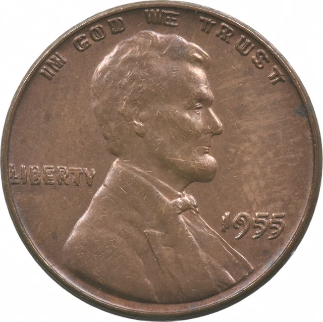 1955 Lincoln Wheat Cent Double Die Obverse 1955/55 *0900