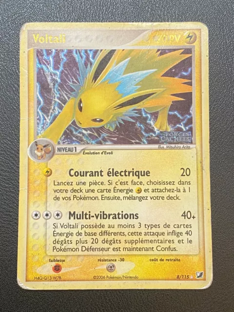 Carte Pokemon Fr Ex Forces Cachées - Voltali 8/115 Holo Reverse - Pl
