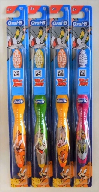 ORAL B (4er Pack) Tom & Jerry Colorful 2+ Kids Extra weiche Kinderzahnbürste
