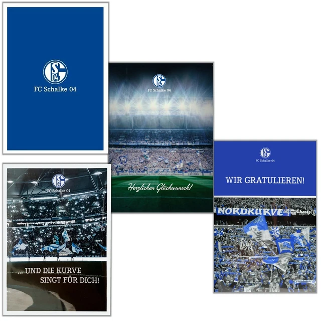 GRUSSKARTE FC SCHALKE 04 Geburtstag Glückwunschkarte Geburtstagskarte