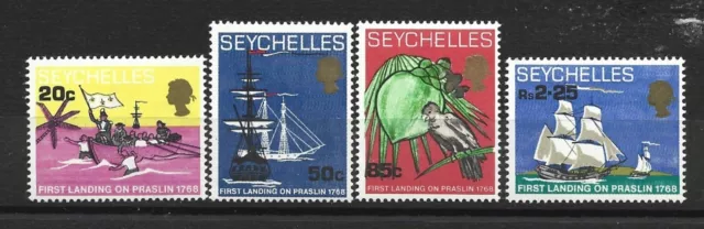 SEYCHELLES  1968 SG253 - SG256 Bicentenary of First Landing on Praslin. MH