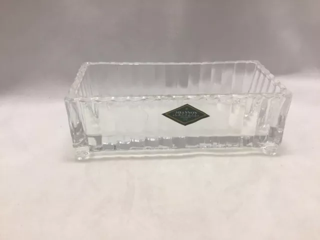 SHANNON CRYSTAL Rectangular Footed GLASS DISH Designs of IRELAND