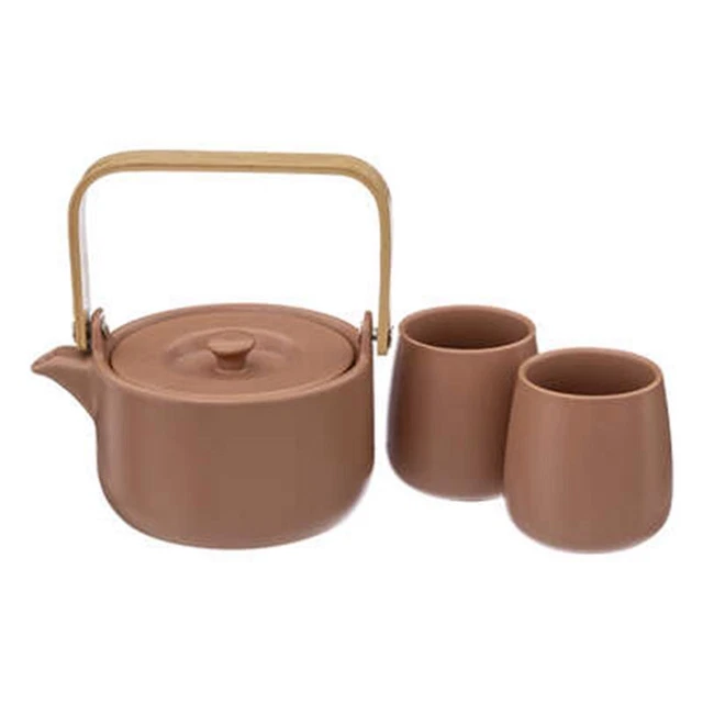 Théière & 2 Mugs "Teapot" 50cl Terracotta