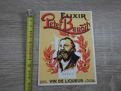 Etiquette Alcool ancienne ELIXIR DE FRANCE Chromo Lithographie 
