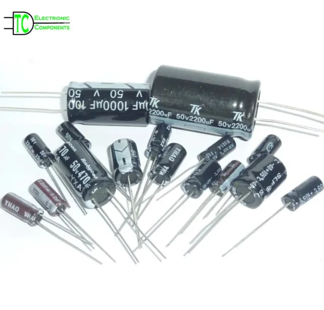 Electrolytic Capacitors 50v Radial 0.1uF to 4700uF Polarized