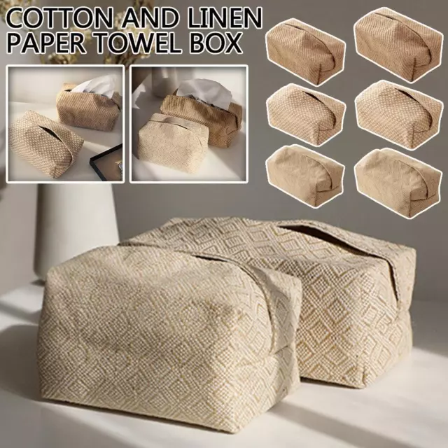 cotton and linen fabric tissue box new 2024 Q1H5 E7X4