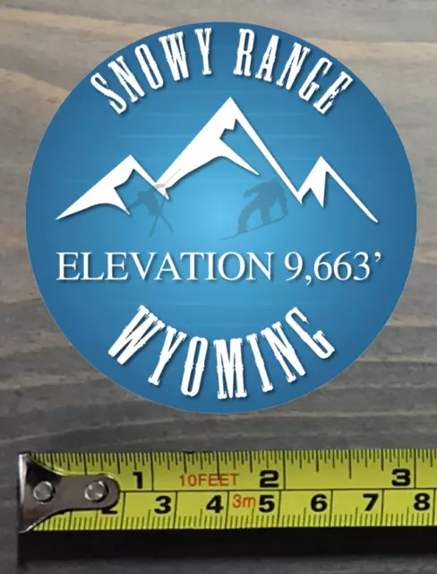 Snowy Range Sticker Decal Mountain Jackson Hole Wyoming Teton Ski Snowboard