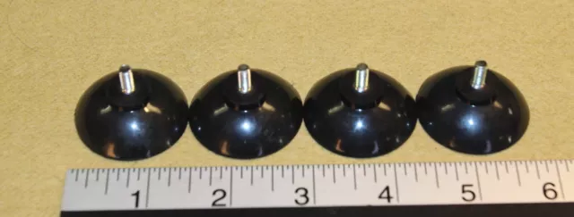 Rubber suction cup feet each with 8-32 threaded screw - qty. 4 for 1 price - New