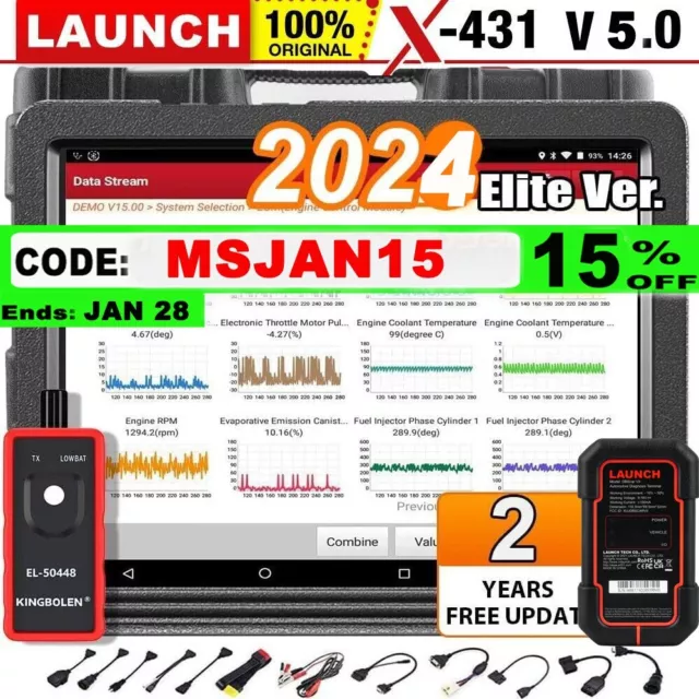 LAUNCH X431 PROS V 5.0 Bidirectional Scan Tool Car Diagnostic Scanner Key Coding