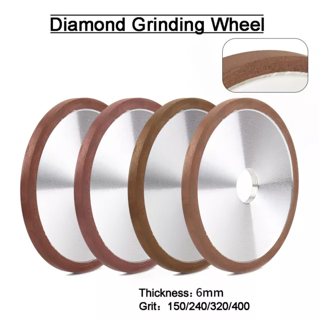 4" 100mm Flat Diamond Grinding Wheel 150/240/320/400# For High Alumina Porcelain