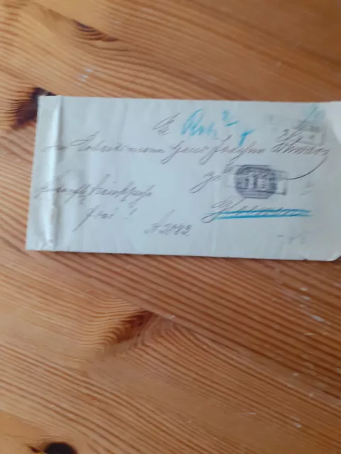 Alten Brief mit ein Groschen Briefmarke Dienst Sache