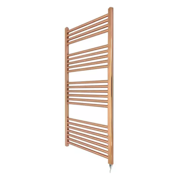 Straight Copper Electric Towel Rail Fixed Temp 250W Element 500mm x 1200mm