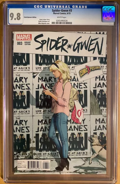 Spider-Gwen 3 Cgc 9.8 Mayhew Variant. Comicxposure Exclusive. (2015)